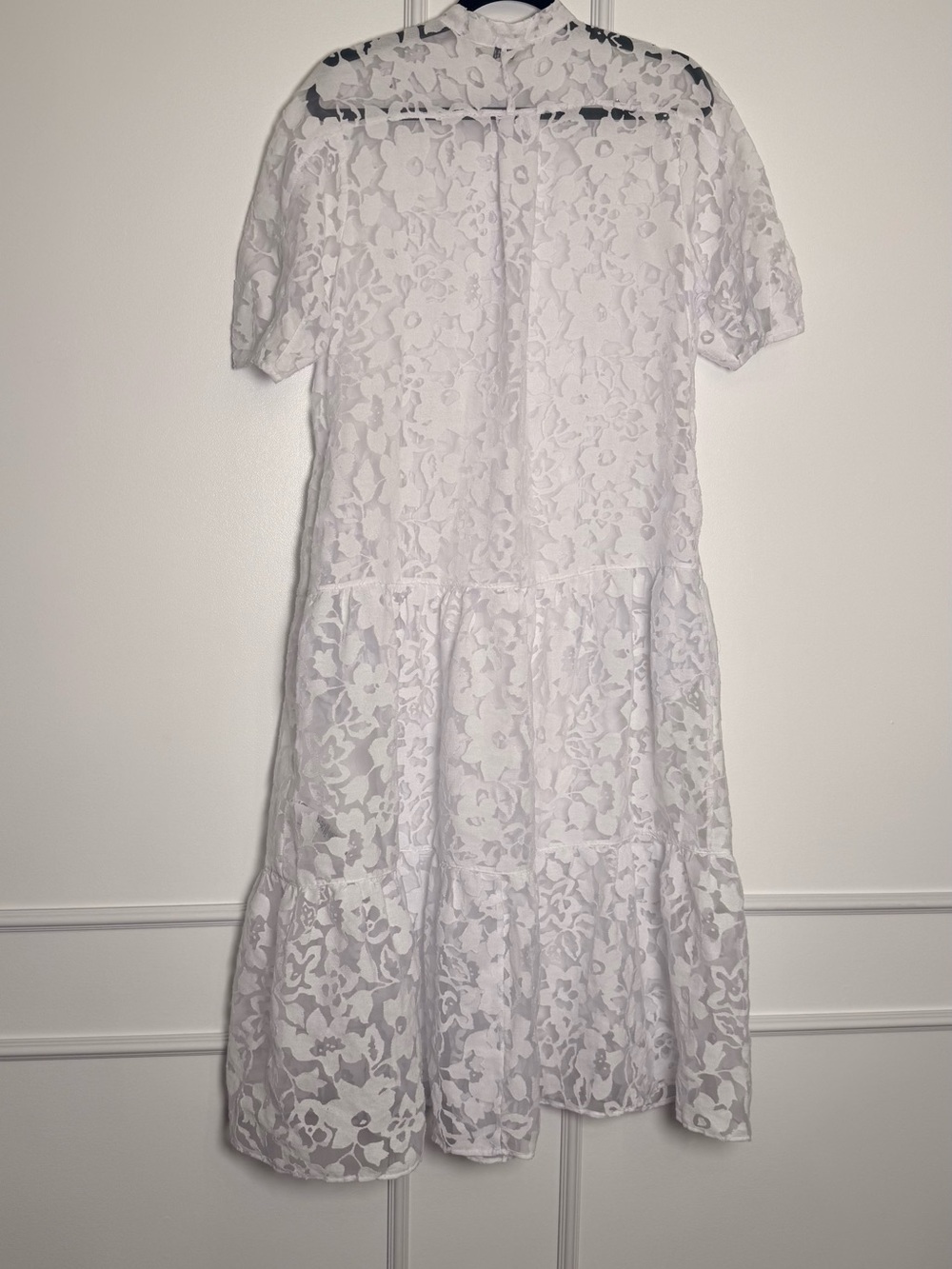 Ted Baker Claarey Floral Motif Tiered Midi Dress Oversized Excellent Condition 0 - Picture 3 of 6